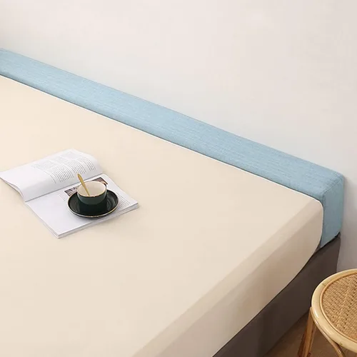 Vista 9 de Relleno de espacio para mesita de noche para extensor de colchón rectangular de pared, esponja gruesa, almohada de cuña larga entre cabecera y Beige