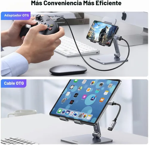Vista 6 de UGREEN Paquete de 2 adaptadores USB C a USB A, adaptador USB C macho a USB hembra compatible con Samsung S23 Ultra MacBook Pro 2023 / Air 2022 iPad