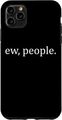 Vista 13 de Ew People - Funda de regalo para iPhone 17 con frases introvertidas y frases de memes