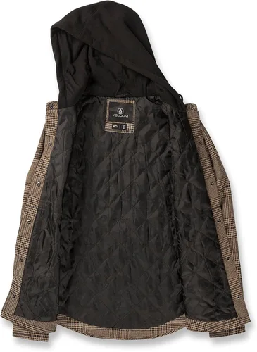 Vista 3 de Volcom Chaqueta de franela de snowboard y esquí de invierno con capucha para mujer
