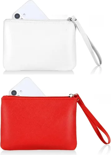 Vista 29 de Paquete de 2 pequeñas bolsas de maquillaje con cremallera para bolso, lápiz labial, organizador de maquillaje de viaje para mujeres, productos Negro