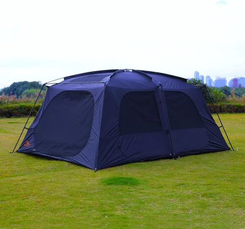Vista 19 de KTT Extra Large Tent 6-10-12-14 Person(A),Family Cabin Tents,2 Rooms,3 Doors and 3 Windows with Mesh,Straight Wall,Waterproof,Double Layer,Big Tent