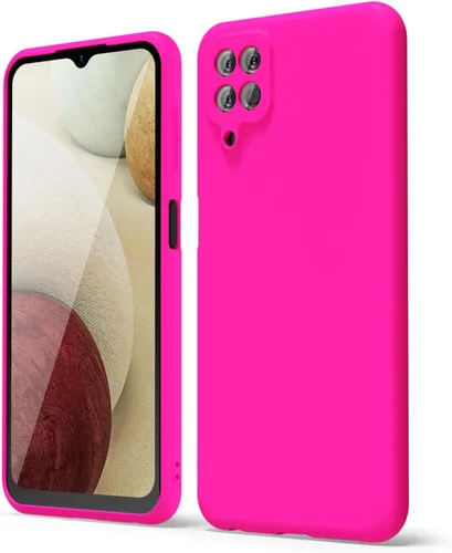 Vista 173 de oakxco Funda para teléfono Samsung Galaxy A12 con agarre de silicona líquida, linda delgada fina suave cubierta de gel de goma TPU lisa para mujeres