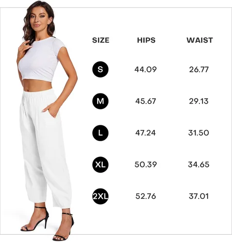 Vista 2 de Womens Capri Yoga Pants Wide Leg Loose Comfy Lounge Cropped Capris with Pockets