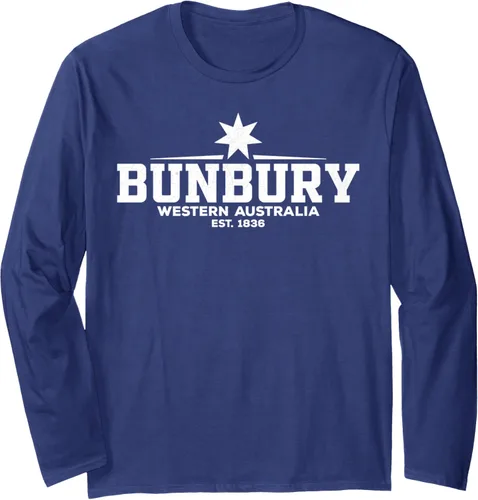Vista 5 de Camiseta de manga larga Bunbury Australia, Negro