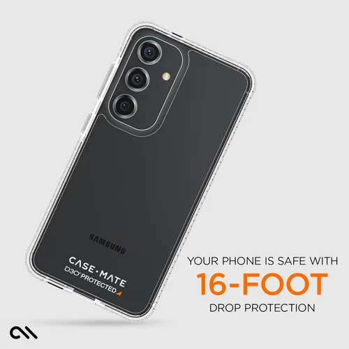 Vista 3 de Case-Mate Funda transparente resistente para Samsung Galaxy S24 [protección contra caídas D3O de 16 pies] [compatible con carga inalámbrica] Funda