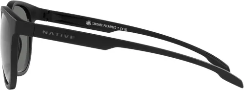 Vista 2 de Gafas de sol Native Man con montura negra mate, lentes polarizadas grises, 2.126 in