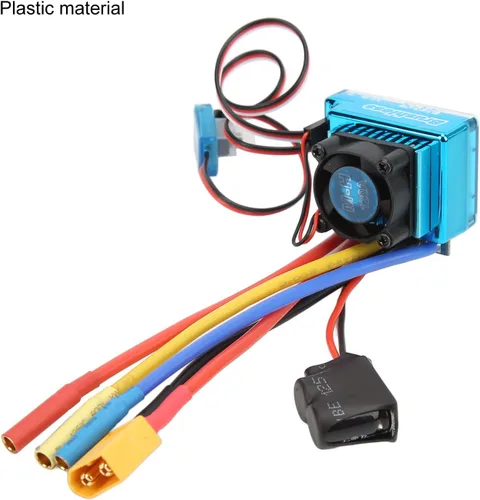 Vista 3 de ESC sin escobillas de 120 A, impermeable 2-4S, controlador de velocidad eléctrico programable ESC con aceleración de 9 niveles, enchufe XT60 a