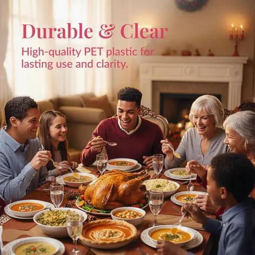 Vista 2 de Prestee Paquete de 100 cucharas de plástico transparente a granel, cucharas de plástico resistentes de 6 pulgadas para bodas, fiestas y eventos