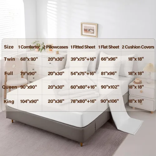 Vista 7 de Feelyou Juego de edredón de ciervo con sábanas – Tamaño Queen 7 piezas Juego de ropa de cama infantil de caza rústica – Cama de ciervo de cabaña