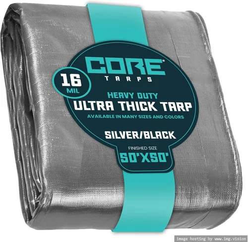Vista 104 de Core Tarps - Lona resistente de 16 mm. / .62 pulgadas, impermeable, resistente a los rayos ultravioleta, a prueba de rasgaduras y roturas, lona