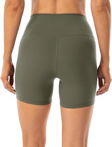 Vista 5 de Lavento - shorts para ciclismo, yoga, para mujer con sensación de segunda piel, cintura alta, ultrasuave, tiro de 56 pulgadas.