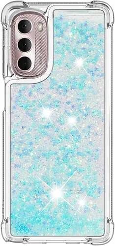 Vista 2 de Funda compatible con Motorola Moto G Stylus 2022, con purpurina, líquida, bonita funda transparente para teléfono, flotante, arenas movedizas, a