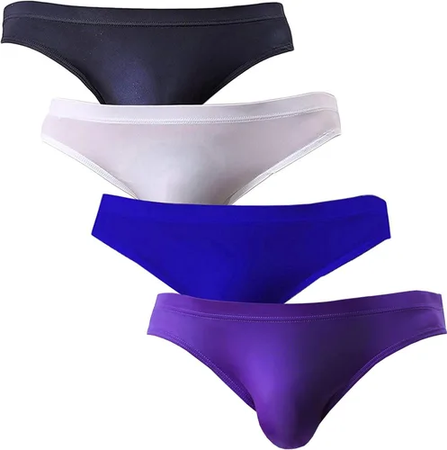 Vista 25 de WINDAY Calzoncillos de hombre Transpirable Hielo Seda Triángulo Bikinis y Escritos N04
