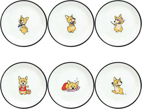 Vista 15 de Divertidos platos de cerámica con diseño de vaca y pájaro de caricatura, platos de condimentos, cuencos de sushi y soja, platos de aperitivo, platos