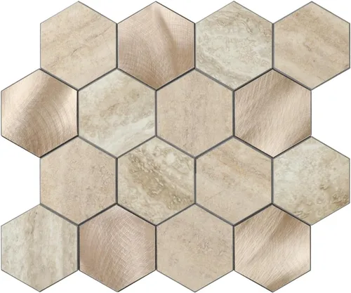 Vista 9 de Azulejos para salpicaderos adhesivos de cocina en espiga, azulejos de mosaico para pared de baño en chevron blanco, paquete de 6