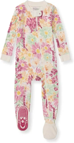 Vista 43 de Burt's Bees Baby Pijama para bebé niña, 100% algodón orgánico, pijama de una pieza, overol diagonal con cremallera, ajuste cómodo
