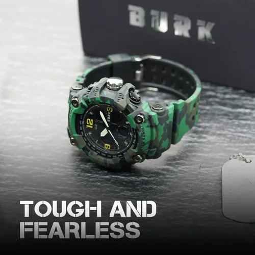 Vista 5 de BURK 1742 Men's Watches Multifunction Watch Men Sports Wristwatches Military Shockproof Fashion Digital Waterproof