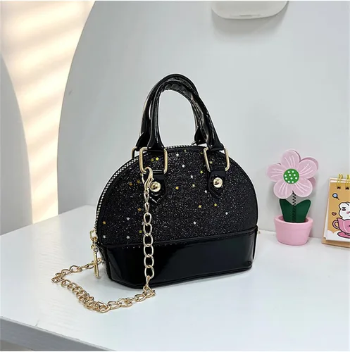 Vista 5 de Bolsos de princesa para niñas pequeñas, bolsa cruzada, cartera con forma de concha, bolsos para niños pequeños