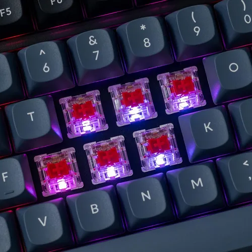 Vista 8 de Keychron V1 - Pomo de teclado mecánico personalizado con cable 75 de diseño QMKVIA programable con interruptor Keychron K Pro rojo compatible