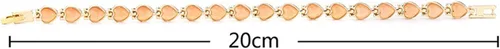 Vista 3 de Pulseras elásticas con cuentas para mujer, estilo bohemio, apilables, con forma de corazón, ojo de gato, para mujeres y niñas, pulsera elástica