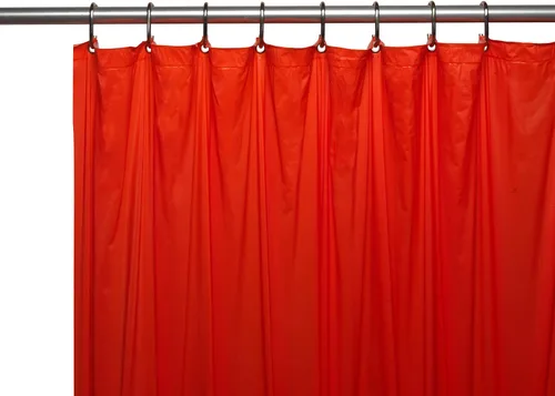 Vista 3 de Cortina de regadera de vinilo de calibre 3 con ojales de metal, de Carnation , PVC, Frosty Clear, 72" x 72