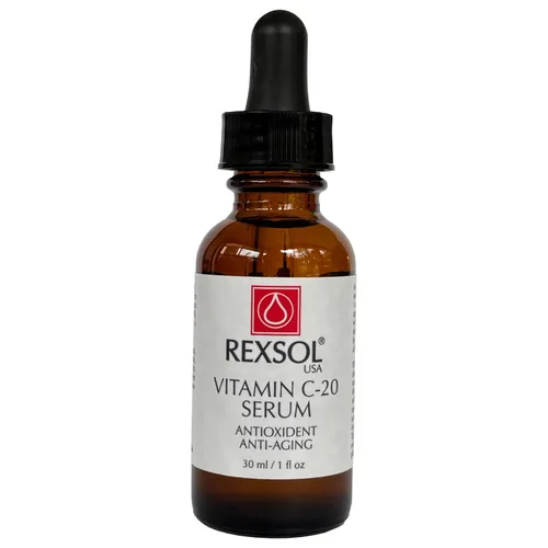 Vista 4 de REXSOL Suero de vitamina C con 20% reafirmante antiarrugas Corrector de daños en círculos oscuros y sol