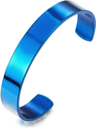 Vista 10 de Pulsera ajustable de acero inoxidable COOLSTEELANDBEYOND para hombres y mujeres minimalista