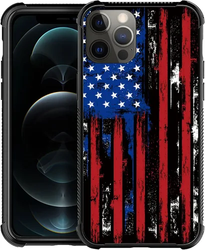 Vista 66 de Funda compatible con iPhone X/XS, diseño de bandera estadounidense de béisbol, TPU suave, a prueba de golpes, de vidrio templado, para iPhone X/XS
