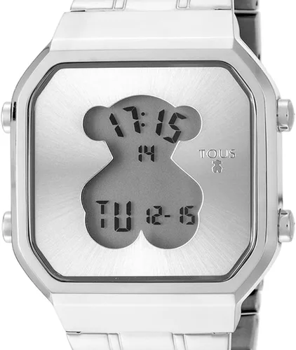 Vista 2 de TOUS D-Bear SQ SS DIG 600350 275 - Reloj para mujer, plateado, Movimiento de cuarzo