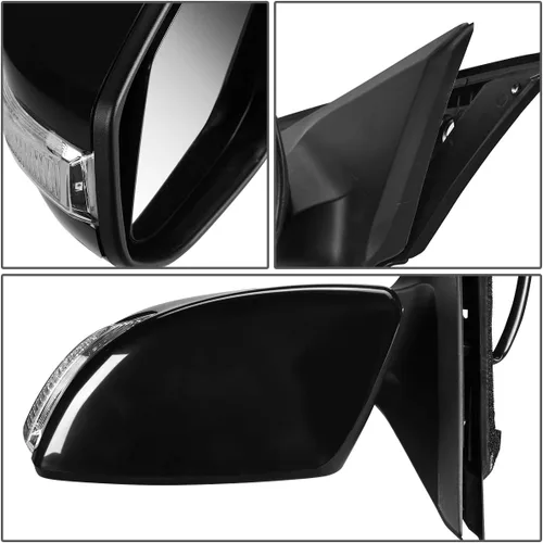 Vista 3 de DNA MOTORING OEM-MR-NI1320225 Estilo de fábrica alimentado+calentado+señal de giro izquierda espejo de puerta de vista lateral compatible con Nissan