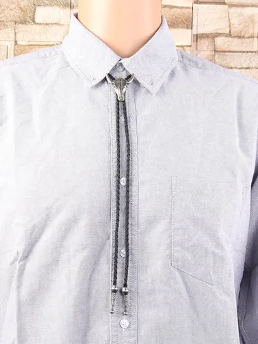 Vista 190 de Jeilwiy Corbata de bolo para hombre, corbata de vaquero occidental, collar de corbata de bolo dorado, corbata de cuero, corbata de Halloween