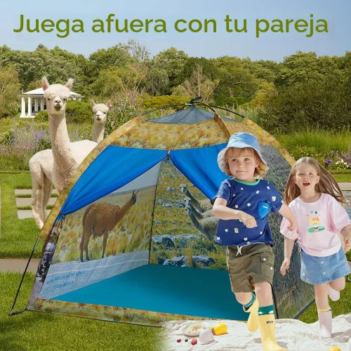 Vista 5 de Mnagant Tienda de campaña de alpaca para niños, divertida casa de juegos desplegable para niños y niñas, fácil instalación, tienda de campaña
