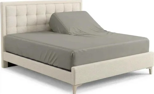 Vista 23 de Royal Tradition Sábana bajera ajustable de viscosa de bambú, tamaño individual XL, bolsillo profundo, sábanas extremadamente suaves, beige sólido