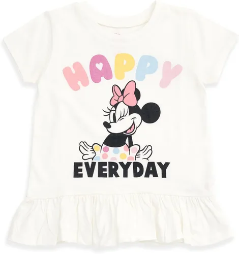 Vista 78 de Disney Minnie Mouse - Conjunto de camiseta floral arcoíris y pantalones cortos de cambray, tallas de bebé a niño grande (12 meses - 14-16)