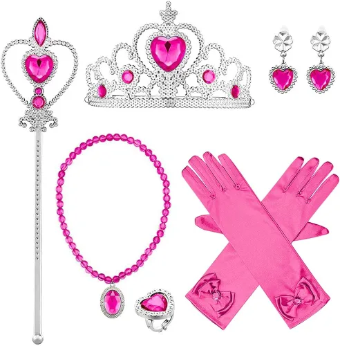 Vista 2 de Disfraz de princesa melocotón para niñas vestido de princesa melocotón con corona Halloween cosplay carnaval