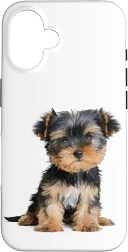 Vista 32 de Yorkie Puppy Portrait Cute Yorkshire Terrier Dog Lover - Carcasa para iPhone 17