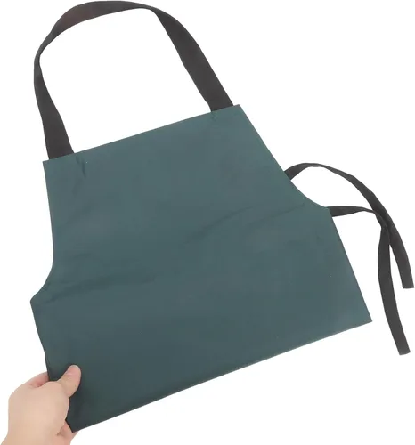 Vista 3 de BESPORTBLE Waterproof Kitchen Apron Men and Women Pvc Oil-resistant Cooking Apron Dark Green Utensil Washing Home and Professional Use