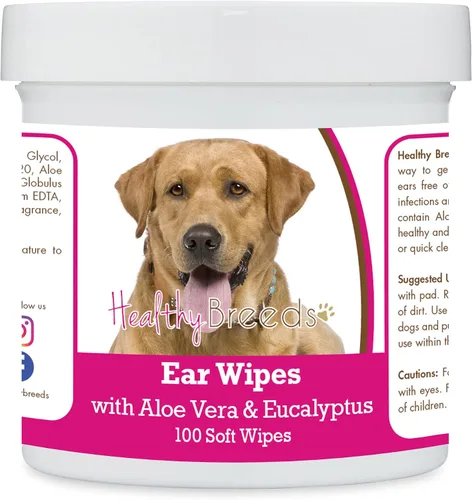 Vista 134 de Healthy Breeds Affenpinscher Toallitas de limpieza de oídos con aloe y eucalipto para perros, 100