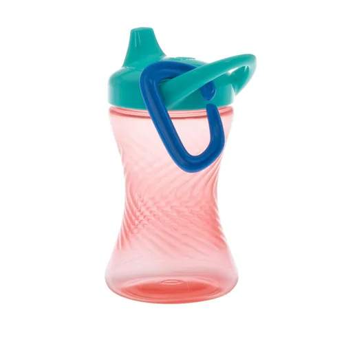 Vista 4 de Nuby Vaso antiderrames con boquilla dura de fácil agarre, de 10 onzas, para bebés de 6 meses, color verde/rojo/azul (paquete de 36)
