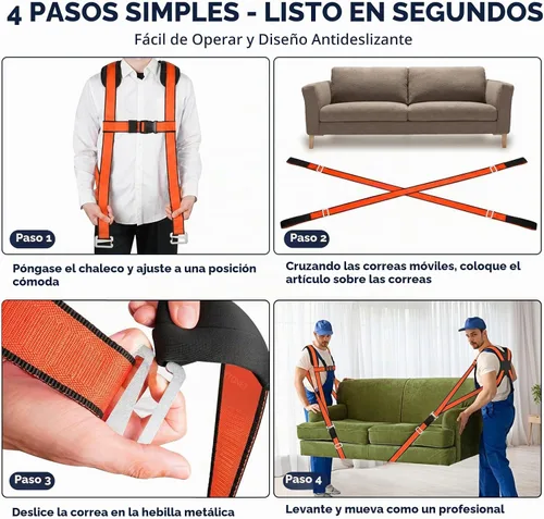 Vista 6 de Ytonet Correas móviles, sistema de elevación y movimiento para 2 personas, soporte de espalda acolchado grueso en correas móviles para dispositivo
