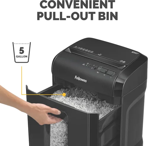 Vista 8 de Fellowes 10M7 Powershred - Trituradora de papel de escritorio con microcorte de 10 hojas