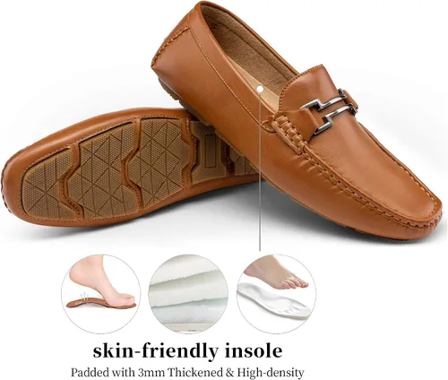 Vista 3 de Jousen Mocasines para hombre estilo casual sin cordones ligeros para conducir