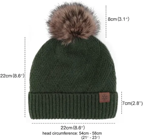 Vista 24 de Bufanda de punto de lana, gorro de esquí, guantes táctiles para invierno, para mujer y hombre