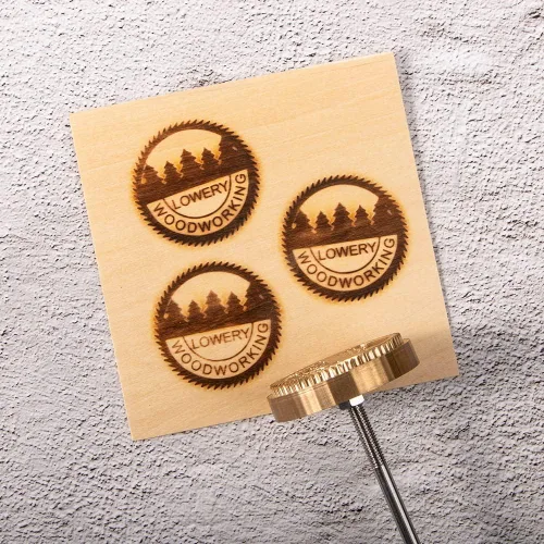 Vista 6 de STAMTECH Hierro de marca para madera – Sello de cuero de hierro personalizado duradero para marca de metal, sellos de boda, hierro