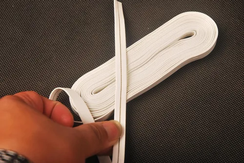 Vista 2 de Cordón blanco de la envoltura de Ito Tsukamaki Sageo del cuero de la PU para las espadas samurai
