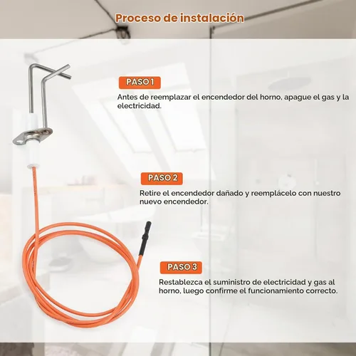 Vista 6 de Stanbroil Varilla de detección de encendido con sensor de llama para horno Rheem, encendedor directo de chispa, 62-24164-01 (paquete de 1)