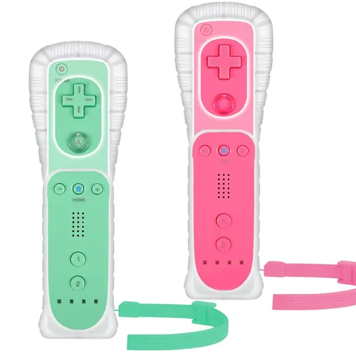 Vista 34 de Yosikr Controller for Wii, Remote Controller for Wii with Silicone Case and Wrist Strap Compatible for Wii/Wii U (2 Pack, White and White)