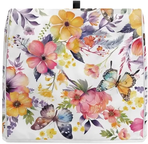 Vista 3 de Butterfly Kitchen Aid - Funda acolchada para batidora de pie, se adapta a todos los modelos de cabezal inclinable y elevador de tazón, tela