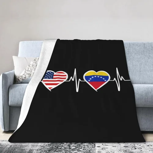 Vista 11 de Manta de franela cálida y ultrasuave con la bandera de Estados Unidos y Maryland, manta negra para todas las estaciones, decoración del hogar